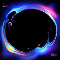 Circular Abstract Liquid Effect Illustration vector