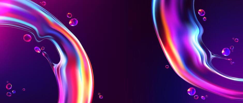 Colorful Holographic and Liquid Background