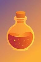 Glowing Potion Bottle design vector