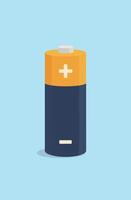 An illustration of a battery with a yellow and orange top vector