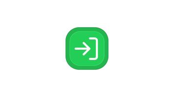 Logout UI Icon Animation, 2D User Interface Symbol for Exit, Sign Out, and Account Navigation in Minimal Style with 4K Resolution video