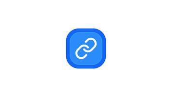 Blue Link Icon Animation, 2D Illustration for Hyperlink, Connectivity, and Network Concept with Smooth Motion in Crisp 4K Resolution video