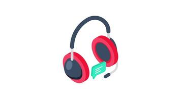 2D Customer Service Concept Animation in 4K, Modern Help Desk and Call Center Illustration for Support and Communication video