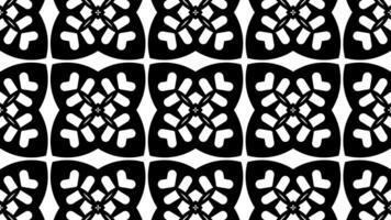 Abstract kaleidoscope black and white oriental ornaments animation background. Sequence graphics motion. video