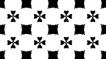 Abstract kaleidoscope black and white oriental ornaments animation background. loop geometric pattern motion. video