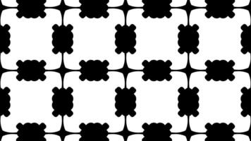 Abstract kaleidoscope black and white oriental ornaments animation background. loop motion. video