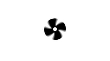 Ceiling fan icon, spinning fan animation Isolated on white background video