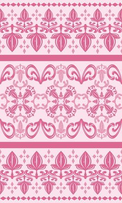 Delicate sweetly pink luxury elaborate rich design seamless border pattern. Blooming all around beautiful Florals buds leaf baroque rococo style for embroidery silk weave lace batik indian saree craft