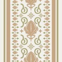 Traditional Luxury Thai Pattern with Lotus Leaf Motif in Beige and Olive Green Elegant Ornament suitable for textile prints, wallpaper, packaging, cultural design project, high-end, spa branding, silk vector