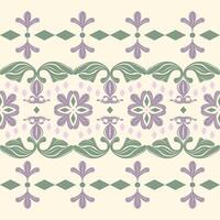 Modern Glamorous Medieval Damask Seamless Hand Drawn Pattern with Classy Ornament Baroque Botanical Flourish Florals Repeat Leaf Vines Petal Inspired. Luxury Elegance Border Pattern for Spa Decor Silk vector