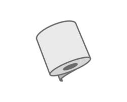 Simple, minimalist illustration of a paper towel roll. Perfect for websites, apps, or infographics needing a clean, modern design element related to hygiene, cleanliness, or everyday essentials. vector