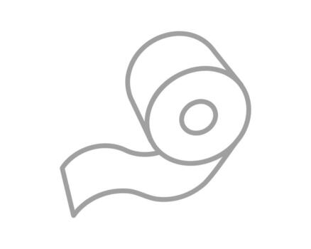 sencillo línea Arte ilustración de un rodar de cinta o papel. Perfecto para web diseño, aplicación iconos, o a representar conceptos de relajarse, proceso, o continuidad. vector