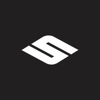 letter s simple stripe geometric logo vector