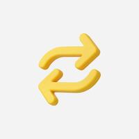 Playful yellow arrows symbolizing movement and flexibility. vector