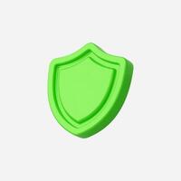 A green shield icon representing security and protection. vector