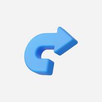 Stylish blue arrow indicating left direction with a modern design. vector
