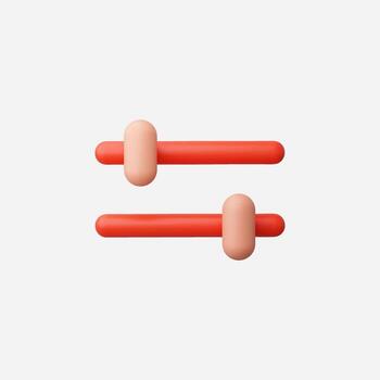 estilizado rojo deslizadores para digital interfaz personalización vector