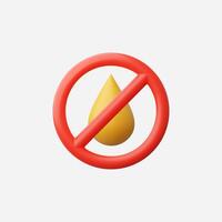 A bold no droplet symbol in vibrant colors for clear messaging. vector