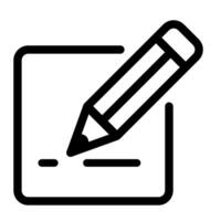 Pencil writing on a square note suitable for notes, messages, reminders, communication, education, school supplies, stationary, office, writing, text. vector