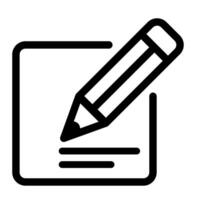 Pencil adds notes to a notepad, helpful in educational, creative, workrelated, and productivitythemed designs like stationery, planning, or study materials. vector
