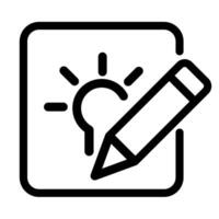 Pencil drawing of a lightbulb in a box. Creative concept for brainstorming, innovation, packaging design, education, and creative thinking projects. vector