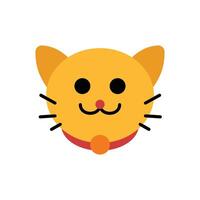 Cat flat icon. colorful. stock illustration vector