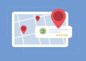 Local Search Marketing concept. Digital marketing based on location vector