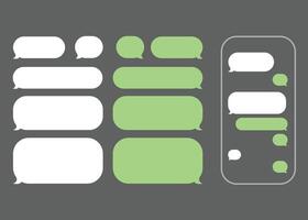 Chat text box. Empty messages template. Stock Illustration vector