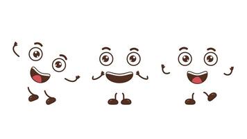 character expression on white background vector