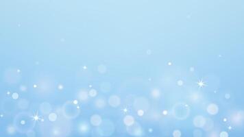 Blue winter bokeh lights and holiday sparkles background design vector