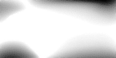abstract halftone black dots on white background vector