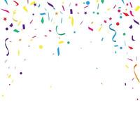 colorful confetti background square banner for celebration party design vector