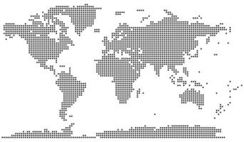 Trending realistic dotted world map feathering abstract country boundary in dotted shape. Spotted dotted world map illustration of the planet in a circular design in geography focused graphics vector