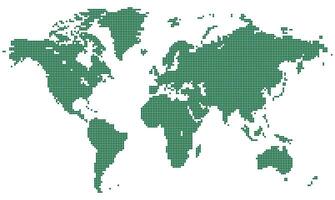 Dotted global map with international borders and grid based territory layout. Suitable for virtual earth shows and global sample illustrations with smooth precision. vector