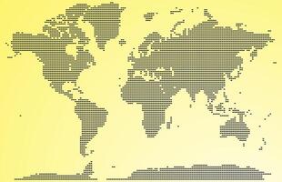 Horizontal line shape dotted world map feathering abstract country territory. Abstract horizontal line shape dotted design of planet Earth with a focus on geographic mapping and minimalist patterns vector