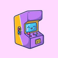 Happy arcade game machine illustration vector