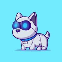 Cute Shiba Inu Dog Robot Cartoon Illustration vector