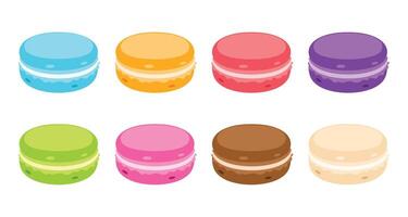 Macaroons With Different Colors vector