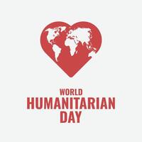 World Humanitarian Day on August 19. Illustration design. vector