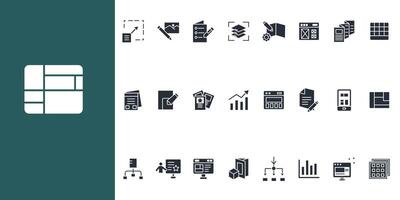 web template set icons flat design vector
