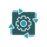 process icons colors design vector