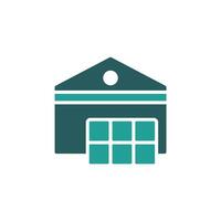warehouse icons colors design vector