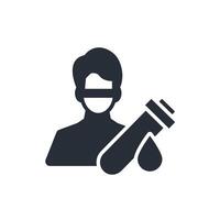 lab technician flat icons design vector