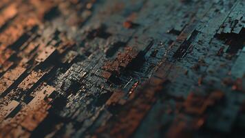 Abstract Dark Pattern with Copper and Teal Accents photo