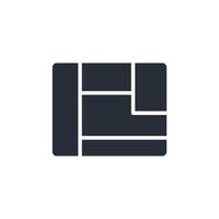 layout icons flat design vector