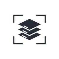 layers icons flat design vector