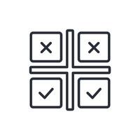 swot icons line Editable stroke vector