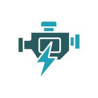 engine icons colors design vector