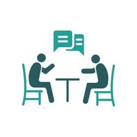 negotiation icons colors design vector