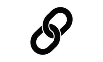 Interlocking chain links graphic design silhouette vector